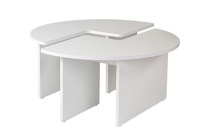 AUCUNE Mesa de centro MOIRA Redonda Blanco natural AUCUNE Mesa de centro MOIRA Redonda Blanco natural